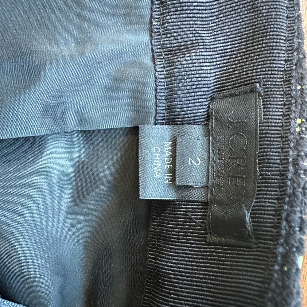 Rare J. Crew Collection Black and Neon Yellow Pencil Skirt - Picture 6 of 7